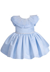 Blue Taffeta Couture Dress