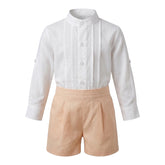 Beige Shorts Set