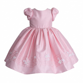 Pink Taffeta with Bow Dress