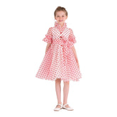 Red Flared Dot Dress