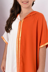 Two-color Sequence Gandoura - Orange