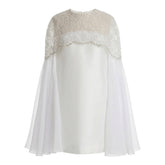 A -shaped Short Dress with Cape
