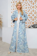 Couture Collection | Denim Floral Caftan