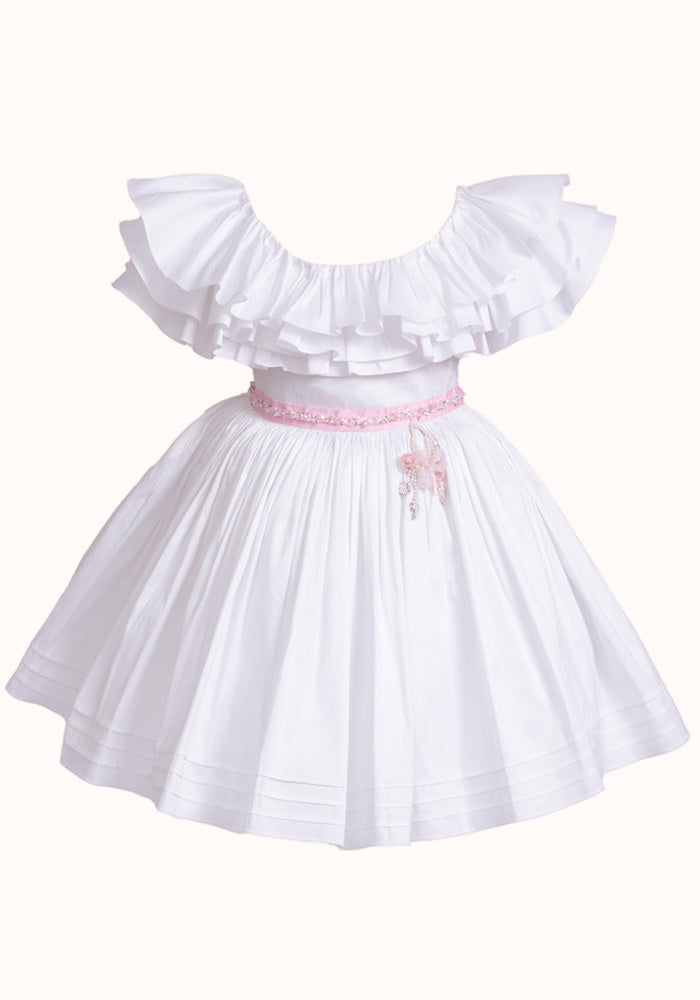 White Layered Couture Dress