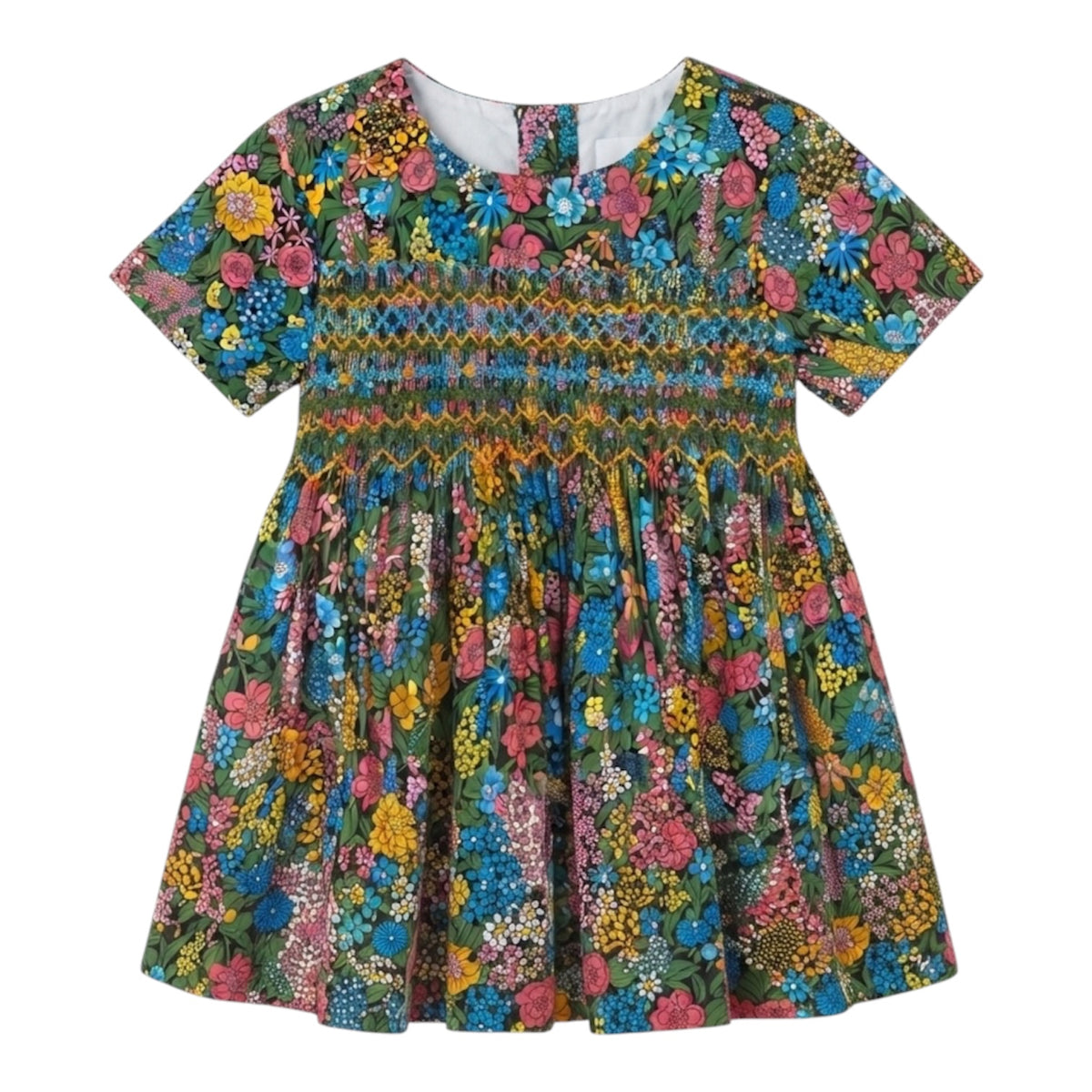 Dark Green Wildflower Liberty Dress
