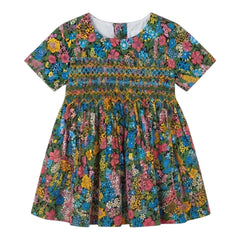 Dark Green Wildflower Liberty Dress