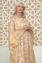 Couture Collection | Beige Sequin Caftan