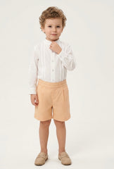 Beige Shorts Set