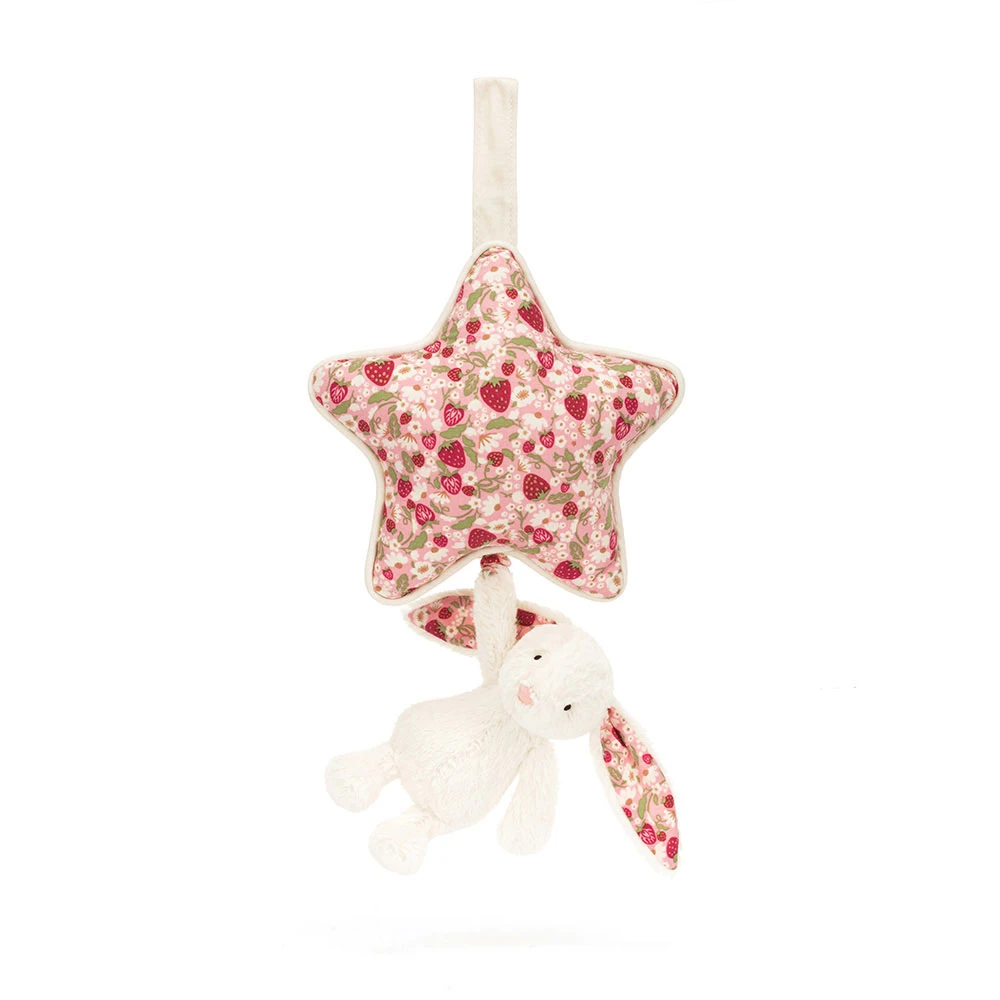 Blossom Cream Bunny 'Berry" Musical Pull