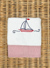 Boat Towel Red Stripes