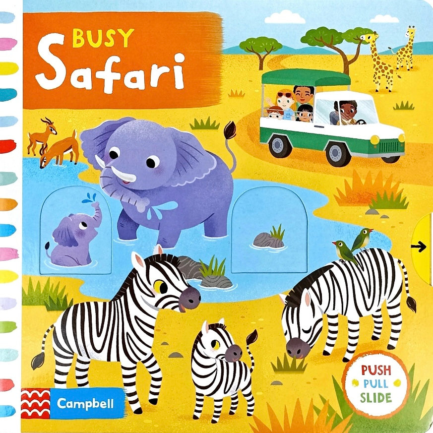 Busy Safari - A Push, Pull, Slide Book