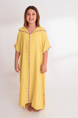 Crepe Jalabiya - Yellow