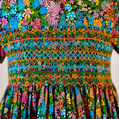 Dark Green Wildflower Liberty Dress