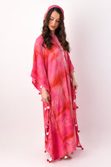 Tie Dye Jalabiya - Red