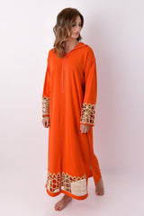 Mosaic Design Kaftan - Orange