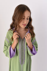Hooded Swirls Embroidery - Green