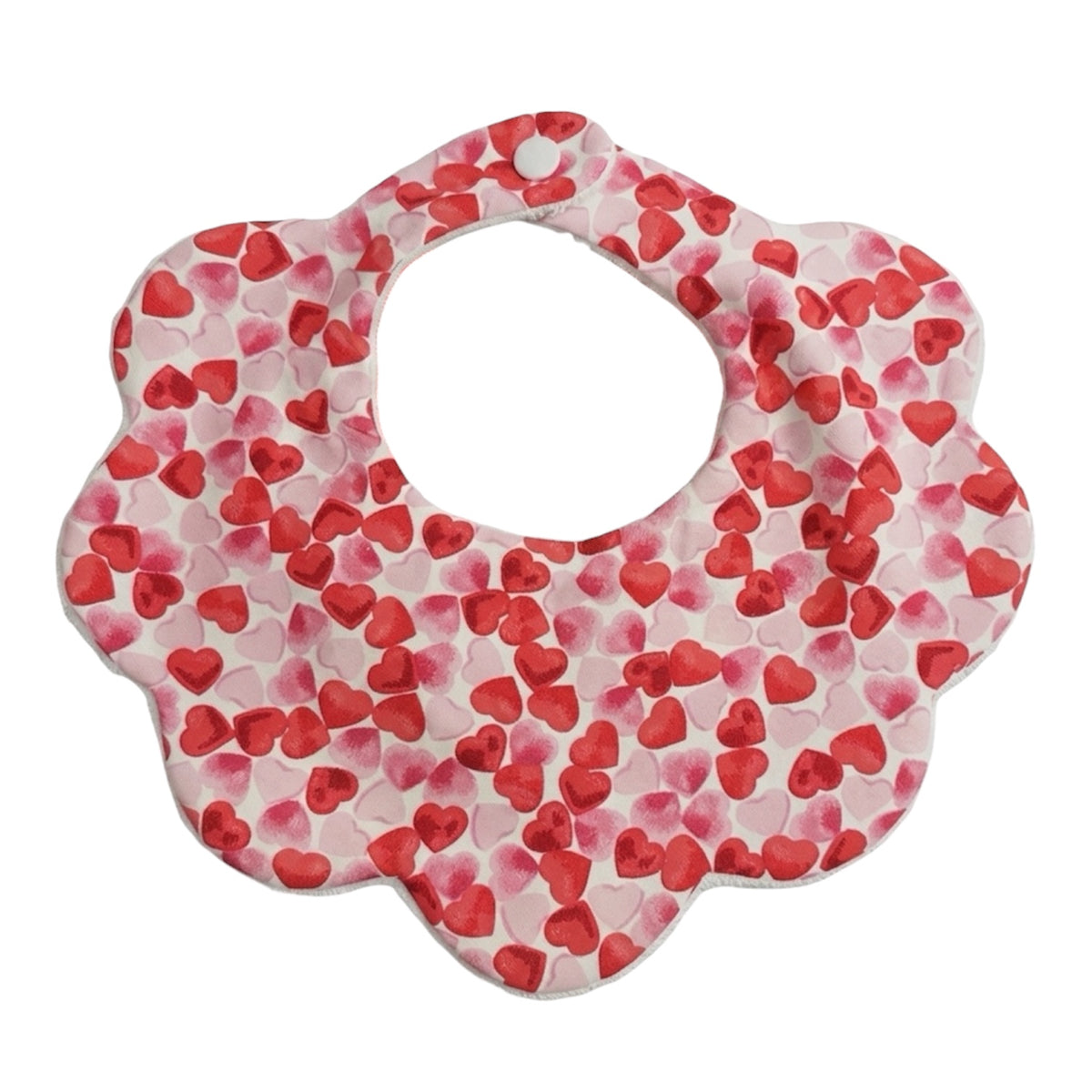 Heidi Heart Pink Liberty Bib