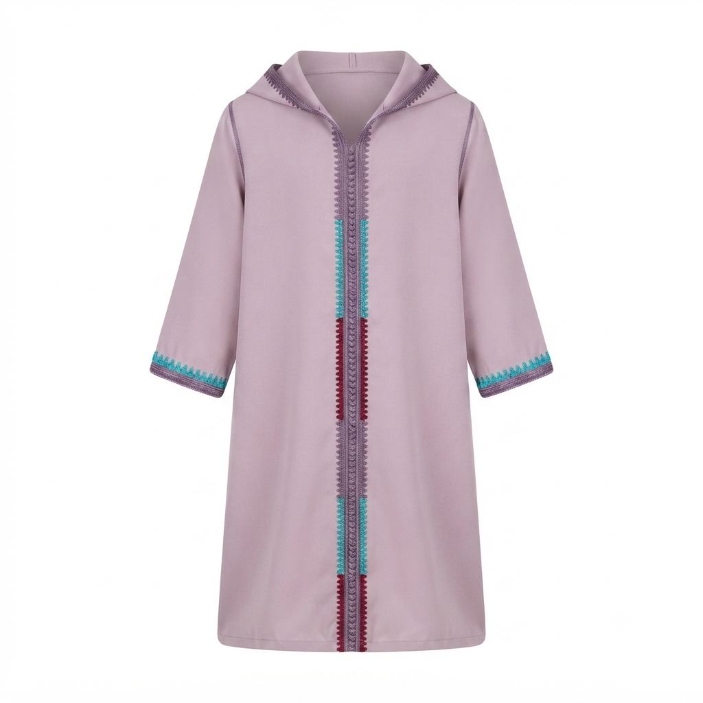 Hooded Swirls Embroidery - Purple