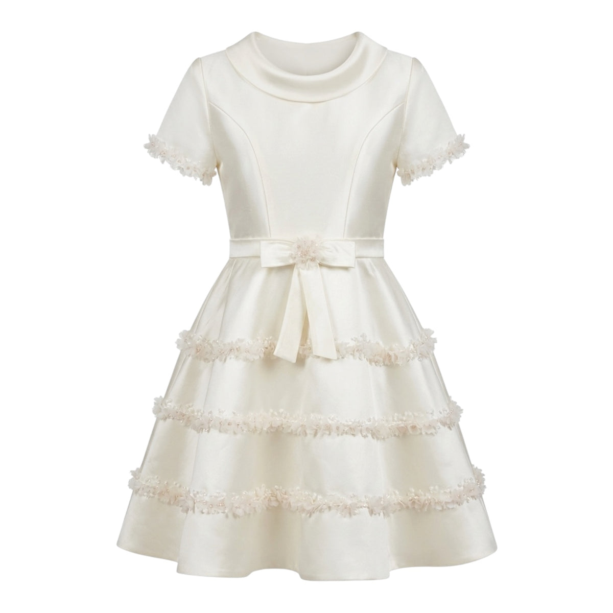 Ivory Floral Tiered Dress