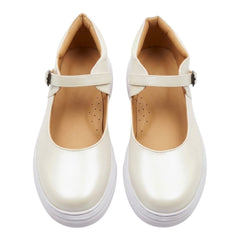 Ivory Metallic Girl Shoes