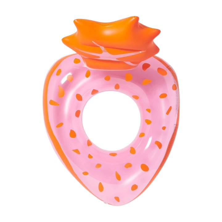 Luxe Tube Pool Ring  Strawberry Pink