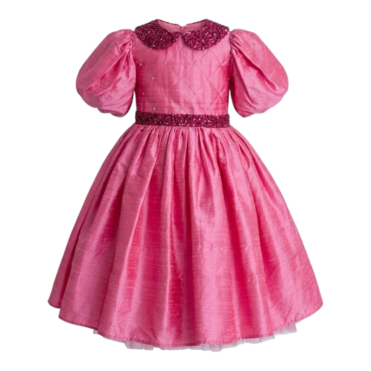 Magenta Quilted Dress
