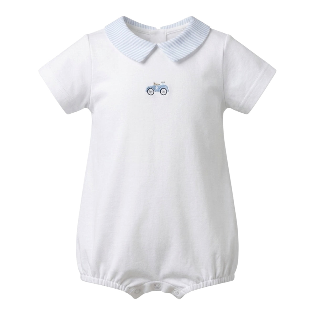 Nursery Romper Ivory & Blue