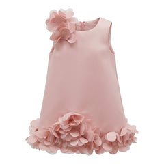 Dress with Flower Petals - Pink