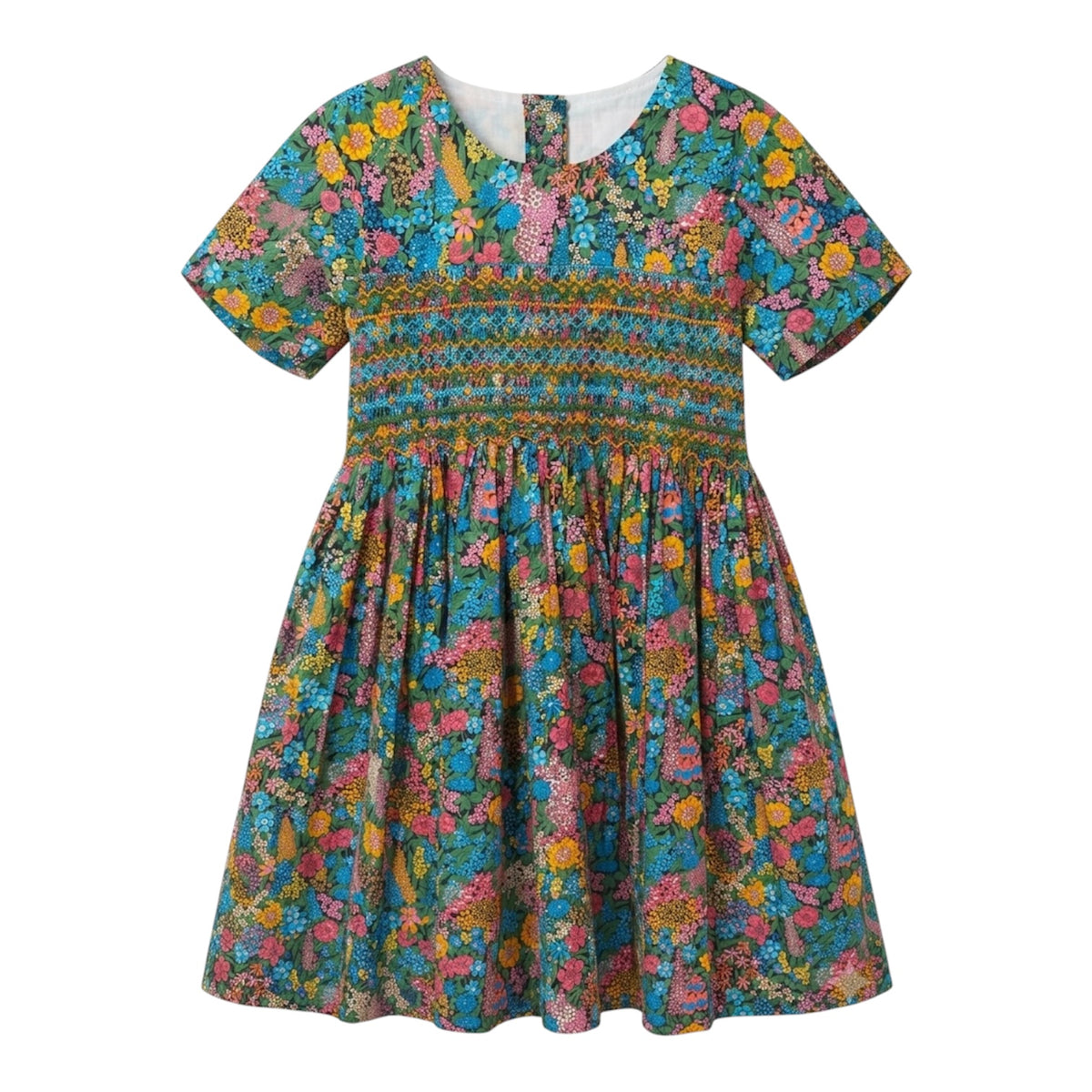 Dark Green Wildflower Liberty Dress