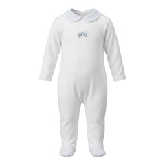 Nursery Babygrow Ivory & Blue