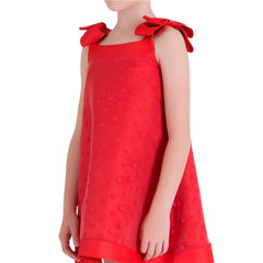 Red Bow Polka Dot Dress