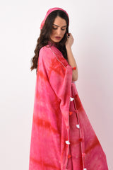 Tie Dye Jalabiya - Red
