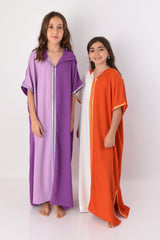 Two-color Sequence Gandoura - Orange