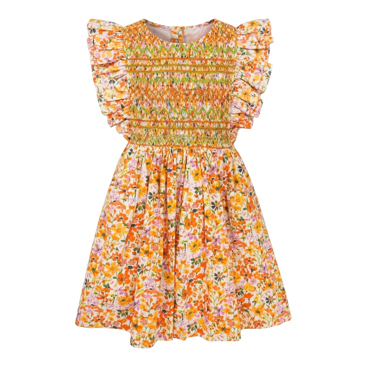 Sun-Kissed Smocked Garden Dress