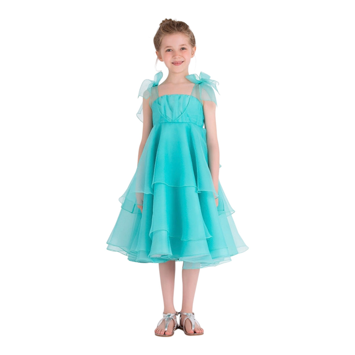 Tiffany Blue Bow Organza Dress