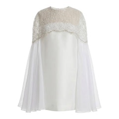A -shaped Short Dress with Cape