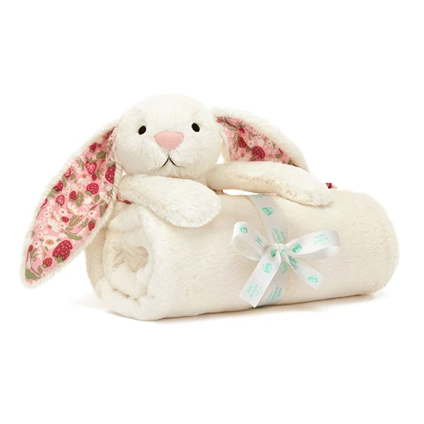 Blossom Cream Bunny 'Berry" Blankie